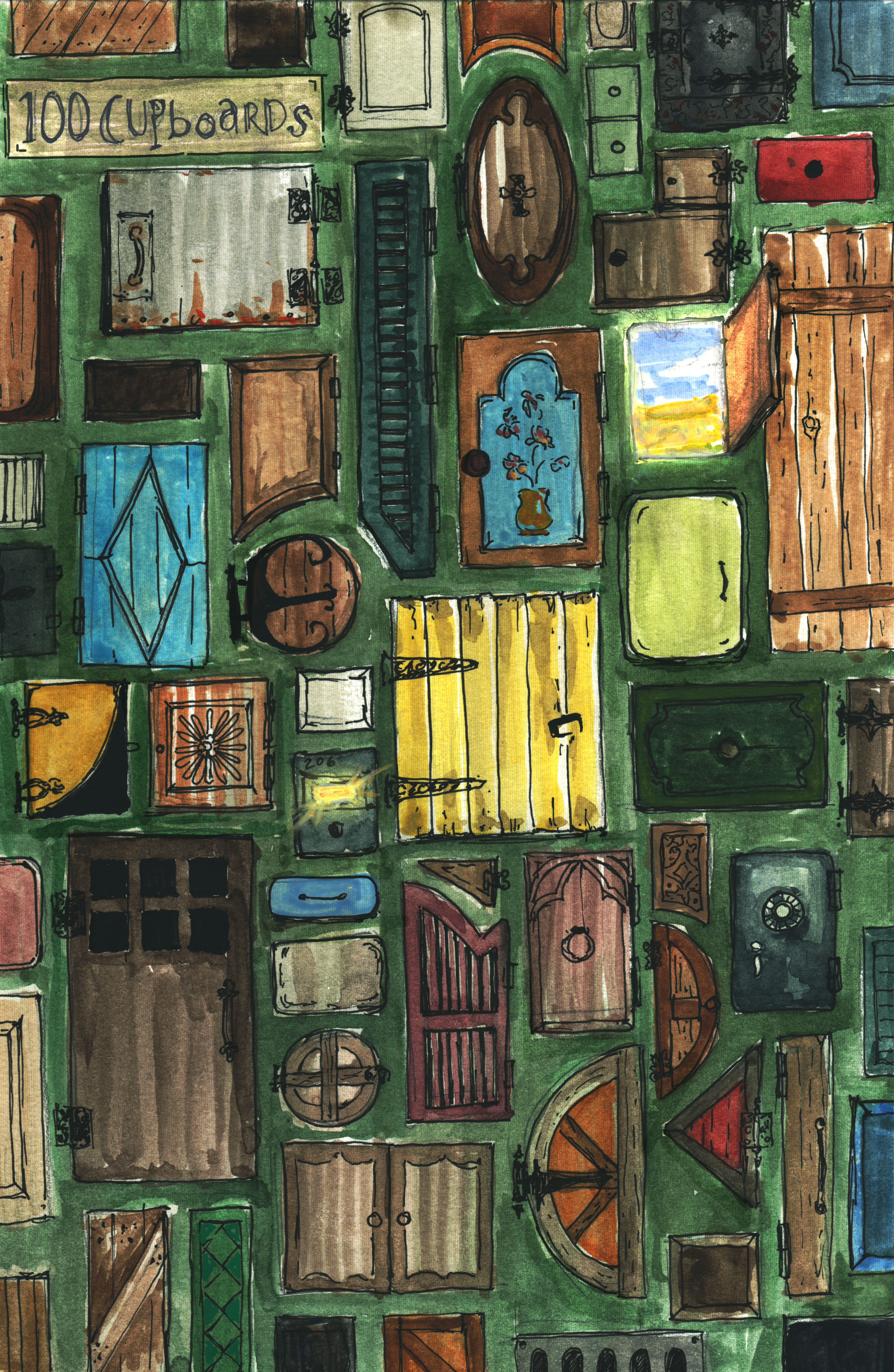 “100 Cupboards” Mock Cover